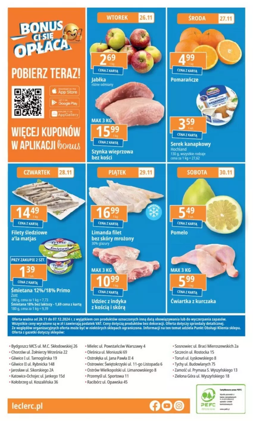 Gazetka promocyjna E Leclerc - ważna 26.11 do 07.12.2024 - strona 26 - produkty: Fa, Kosz, Por, Sos, Sport, Stock, Szal, Tera, Top