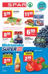Gazetka promocyjna Spar - Express - Gazetka - ważna od 27.07 do 27.07.2021 - strona 1 - produkty: Piwo, Sok, Borówka, Jaja, Surf, Sok jabłkowy, Carlsberg, Harnaś, Kiełbasa, Kiełbasa śląska