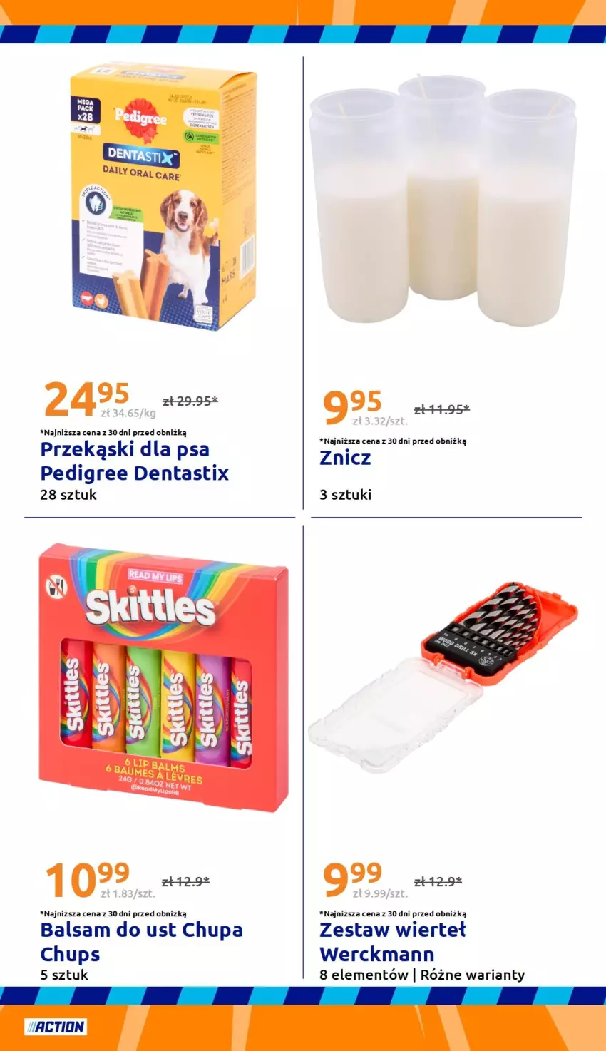 Gazetka promocyjna Action - Gazetka tydzień 40 2026 - ważna 30.09 do 06.10.2026 - strona 21 - produkty: Balsam do ust, Chupa Chups, Pedigree, Przekąski dla psa, Znicz