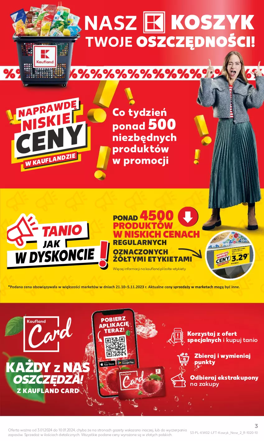 Gazetka promocyjna Kaufland - Gazetka tygodnia - ważna 11.01 do 17.01.2024 - strona 3 - produkty: Kosz, Tera