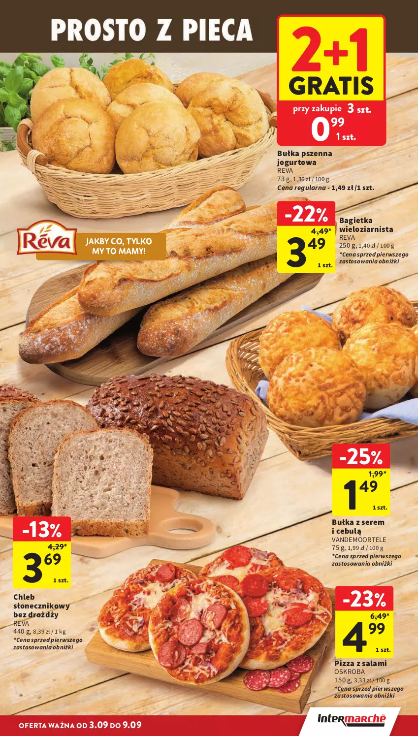 Gazetka promocyjna Intermarche - Gazetka promocyjna - ważna 03.09 do 09.09.2026 - strona 17 - produkty: Bagietka, Bułka, Chleb, Gra, Jogurt, Pizza, Salami, Ser