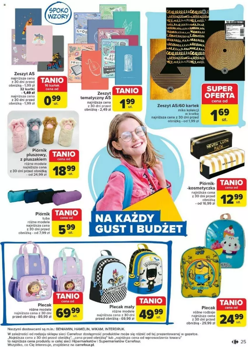 Gazetka promocyjna Carrefour - ważna 23.07 do 27.07.2024 - strona 20 - produkty: Kosmetyczka, Piórnik, Plecak, Pluszak, Por, Top