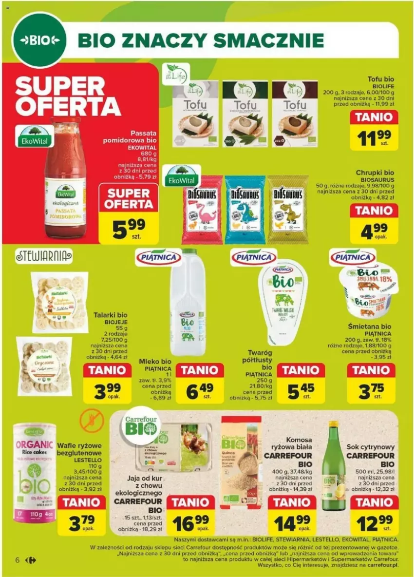 Gazetka promocyjna Carrefour - ważna 23.07 do 27.07.2024 - strona 36 - produkty: Chrupki, Fa, Jaja, Mleko, Piątnica, Ryż, Sok, Tofu, Wafle