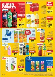 Gazetka promocyjna Carrefour - Gazetka - ważna od 27.07 do 27.07.2024 - strona 8 - produkty: Sok, Gin, Coca-Cola, Pepsi, Sok jabłkowy, Schweppes, Tymbark, Fanta, Sprite, Napój, Nektar, Hortex, Fa