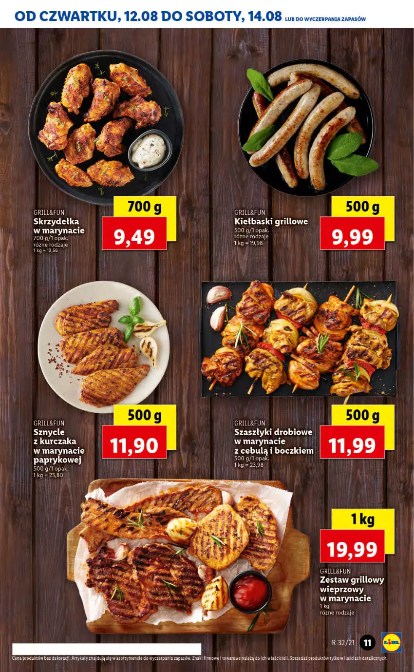 Gazetka promocyjna Lidl - GAZETKA - ważna 12.08 do 14.08.2021 - strona 11 - produkty: Grill, Kurczak, LG