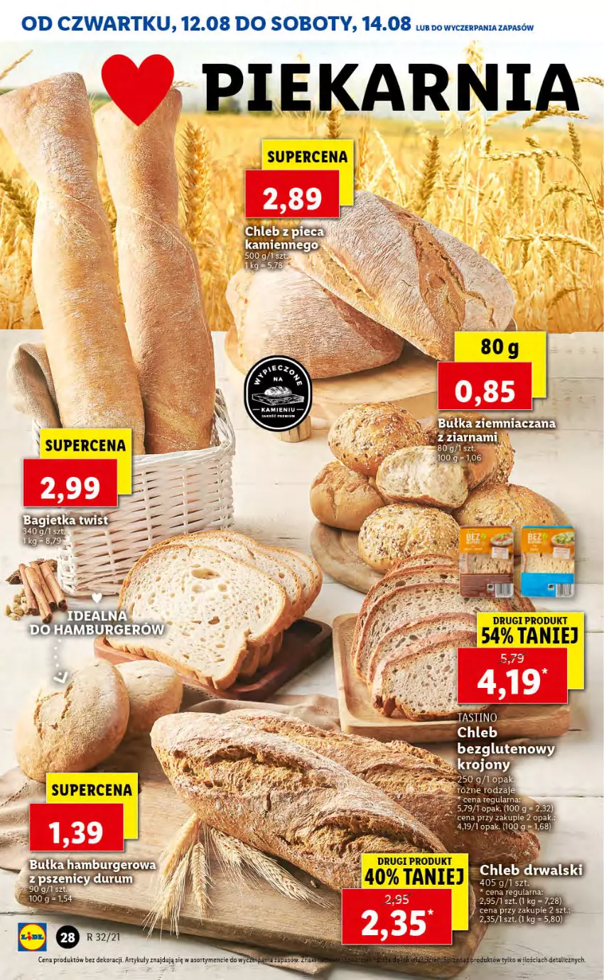 Gazetka promocyjna Lidl - GAZETKA - ważna 12.08 do 14.08.2021 - strona 28 - produkty: Chleb