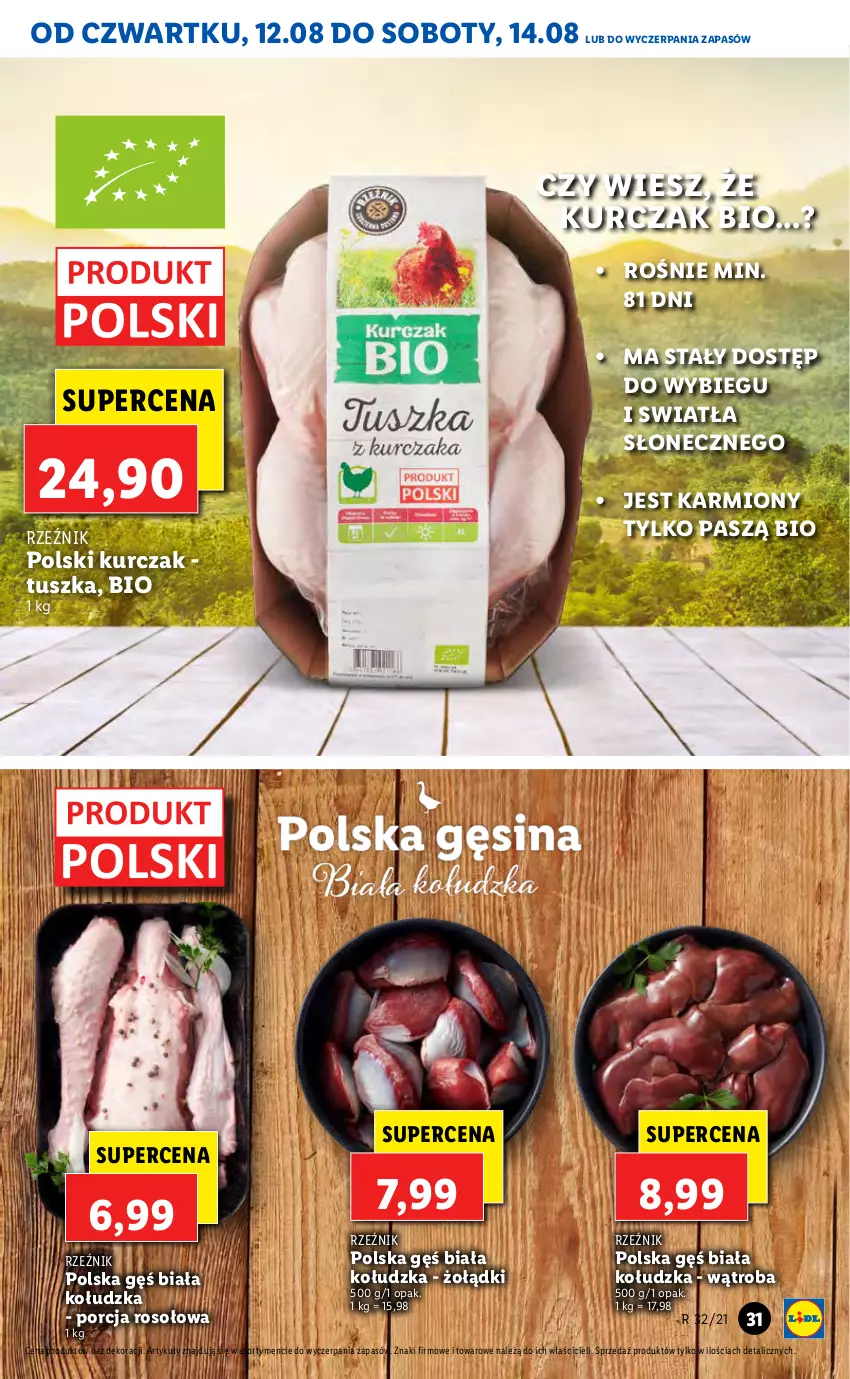 Gazetka promocyjna Lidl - GAZETKA - ważna 12.08 do 14.08.2021 - strona 31 - produkty: Karmi, Kurczak, Por, Tusz