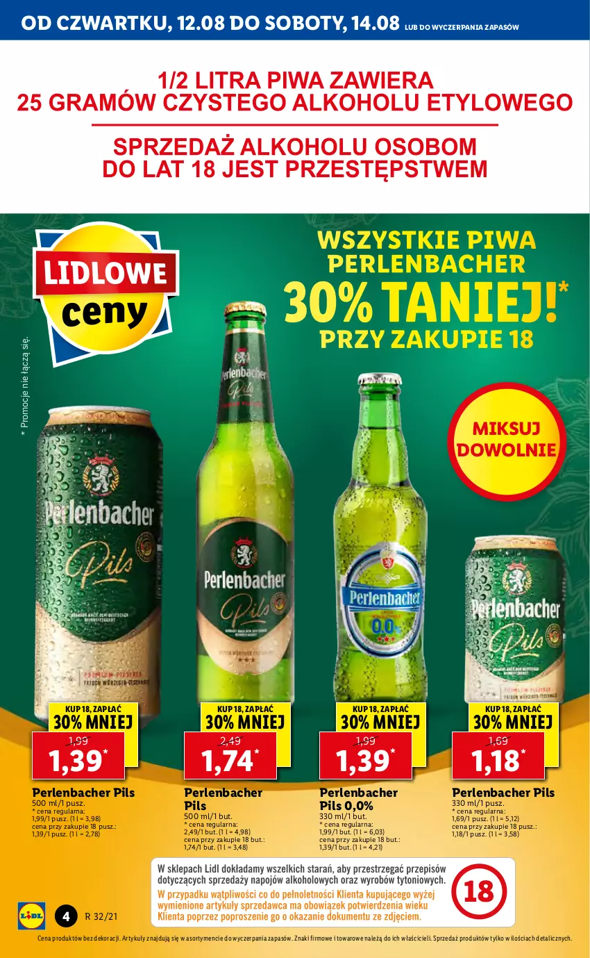 Gazetka promocyjna Lidl - GAZETKA - ważna 12.08 do 14.08.2021 - strona 4 - produkty: NBA, Piwa