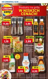 Gazetka promocyjna Lidl - GAZETKA - Gazetka - ważna od 14.08 do 14.08.2021 - strona 14 - produkty: Sałatka, Oliwki zielone, Sos, Ser, Gra, Oliwki, Stek, Młynek, Sałat, Tymbark, Oliwa z oliwek, Deser, Grill