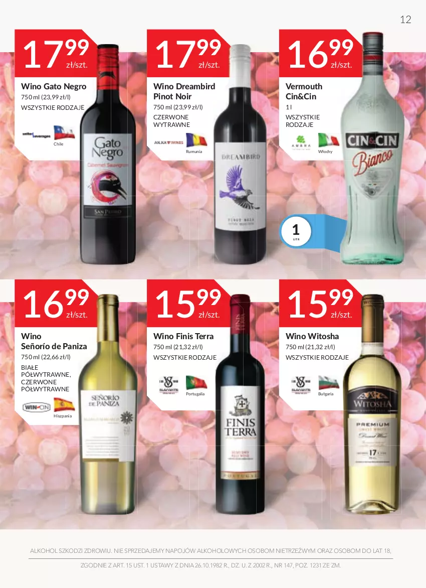 Gazetka promocyjna Stokrotka - Oferta alkoholowa - ważna 10.11 do 08.12.2021 - strona 12 - produkty: Por, Rum, Vermouth, Wino