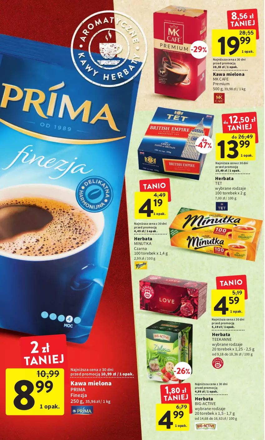 Gazetka promocyjna Intermarche - Gazetka Intermarche - ważna 09.02 do 15.02.2023 - strona 28 - produkty: Herbata, Kawa, Kawa mielona, Prima, Teekanne