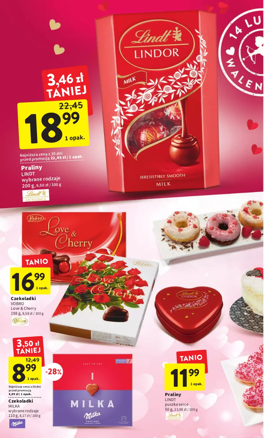 Gazetka promocyjna Intermarche - Gazetka Intermarche - ważna 09.02 do 15.02.2023 - strona 8 - produkty: Lindt, Milka, Praliny, Ser