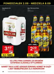 Gazetka promocyjna Delikatesy Centrum - Gazetka - ważna od 08.09 do 08.09.2024 - strona 28 - produkty: Piwa, Piwo, Piec, Rum, Koc, Gra, Tatra, Okocim