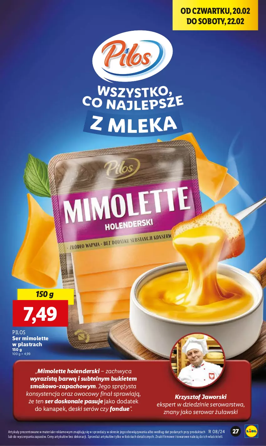 Gazetka promocyjna Lidl - GAZETKA - ważna 20.02 do 22.02.2025 - strona 31 - produkty: Bukiet, Fondue, Mimolette, Pilos, Ser