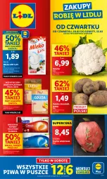 Gazetka promocyjna Lidl - GAZETKA - Gazetka - ważna od 22.02 do 22.02.2025 - strona 1 - produkty: Piwa, Kalafior, Ser, Papier, Szynka wieprzowa, Ziemniaki, Szynka, Pilos, Flora, Mleko