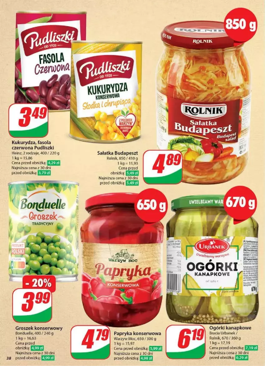 Gazetka promocyjna Dino - ważna 05.03 do 11.03.2025 - strona 32 - produkty: Bonduelle, Fa, Fasola, Groszek, Heinz, Kukurydza, Papryka, Pudliszki, Rolnik, Sałat, Sałatka, Ser