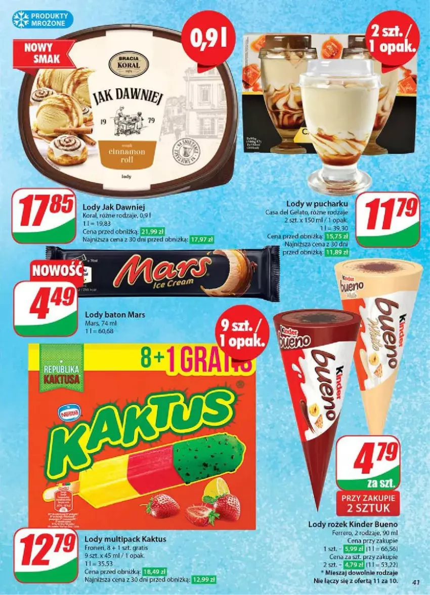 Gazetka promocyjna Dino - ważna 05.03 do 11.03.2025 - strona 36 - produkty: Baton, Fa, Ferrero, Gra, Kaktus, Kinder, Kinder Bueno, Lody, Mars