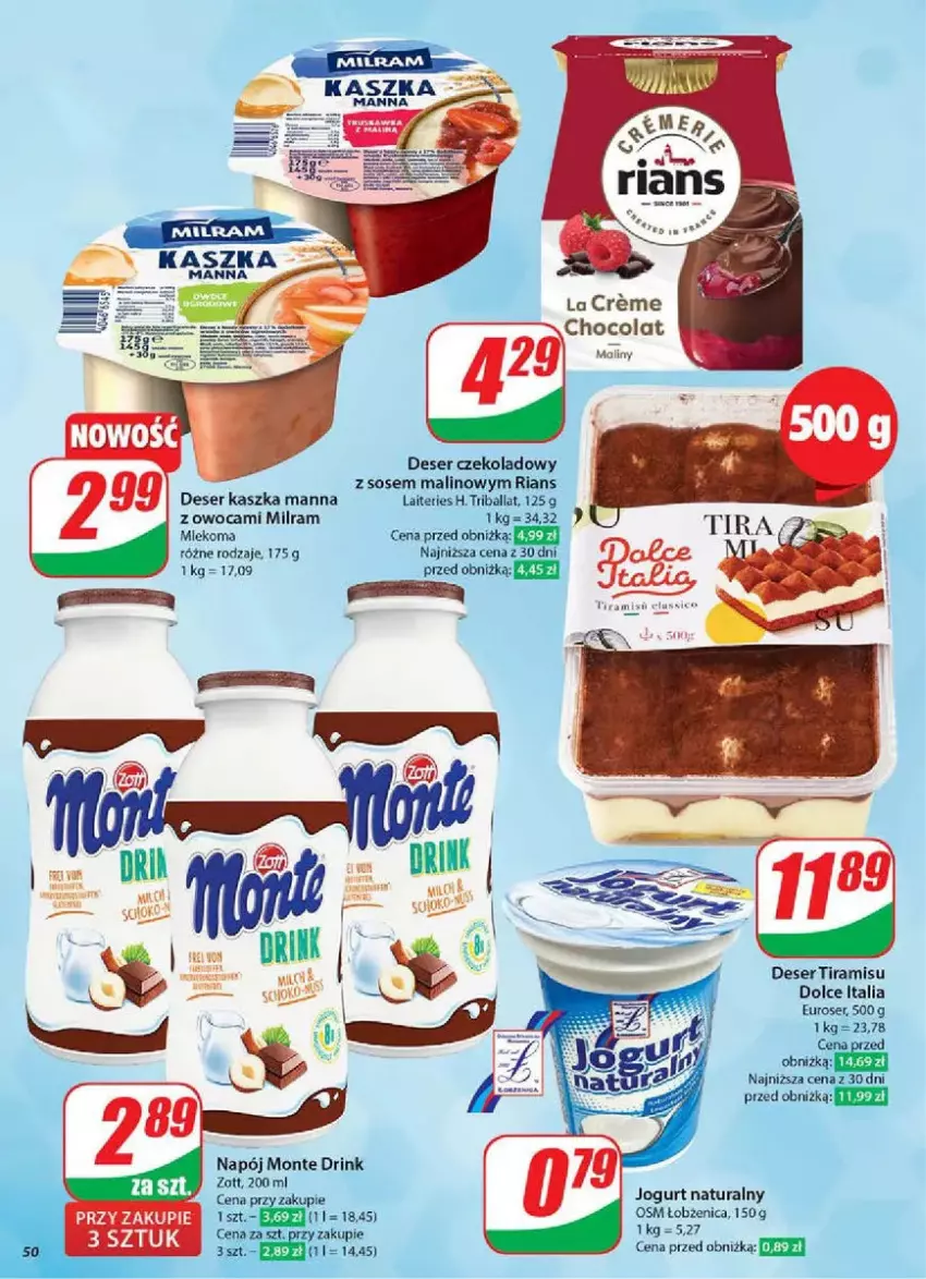 Gazetka promocyjna Dino - ważna 05.03 do 11.03.2025 - strona 46 - produkty: Deser, Jogurt, Jogurt naturalny, Mleko, Ser