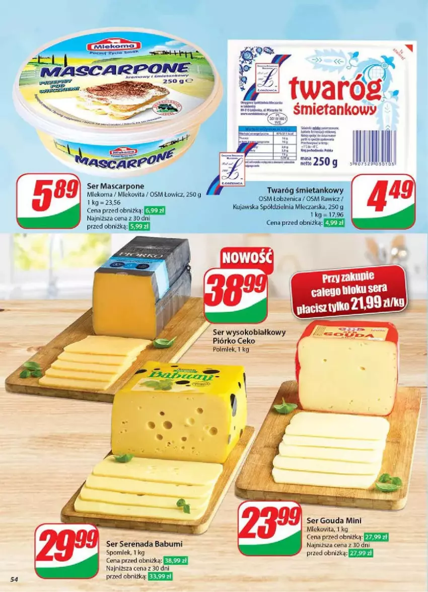 Gazetka promocyjna Dino - ważna 05.03 do 11.03.2025 - strona 50 - produkty: Gouda, Mascarpone, Milka, Mleko, Mlekovita, Ser, Sok, Twaróg