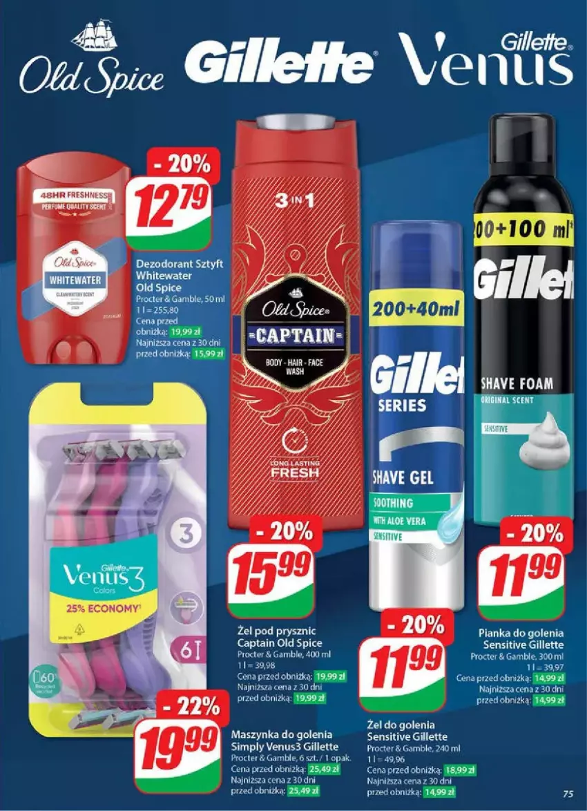 Gazetka promocyjna Dino - ważna 05.03 do 11.03.2025 - strona 73 - produkty: Body, Fa, Gillette, Old Spice, Pianka do golenia, Venus