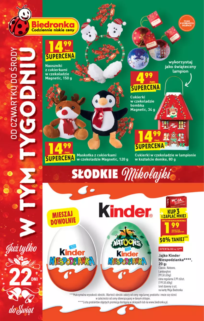 Gazetka promocyjna Biedronka - W tym tygodniu - ważna 02.12 do 08.12.2021 - strona 25 - produkty: Cukier, Cukierki, Kinder, Lampion, Top