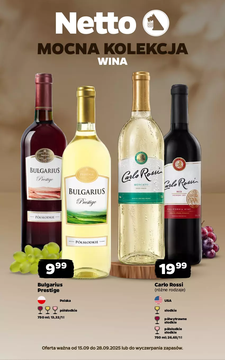 Gazetka promocyjna Netto - Netto_MK_WINE_09/25_2 - ważna 15.09 do 28.09.2025 - strona 1 - produkty: Carlo Rossi, LG