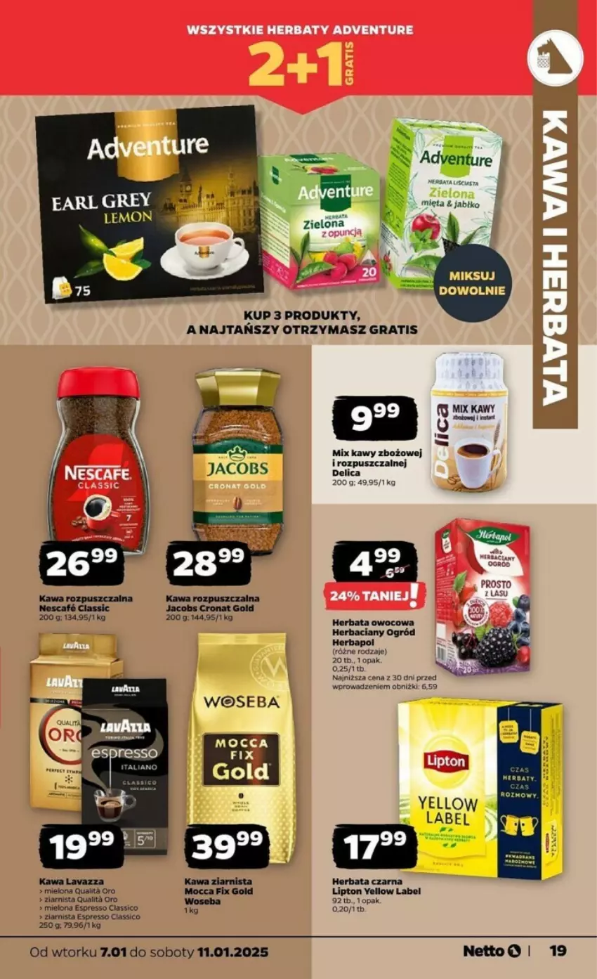 Gazetka promocyjna Netto - ważna 07.01 do 11.01.2025 - strona 11 - produkty: Feta, Gra, Herbata, Herbata czarna, Jacobs, Kawa, Kawa rozpuszczalna, Lipton, Mocca Fix Gold, Ogród, Woseba