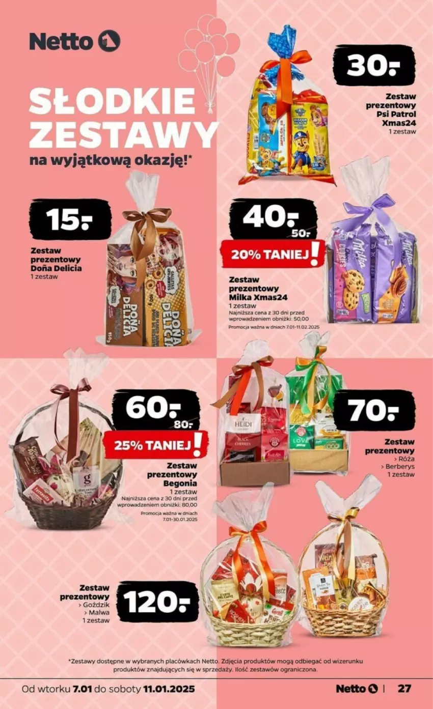 Gazetka promocyjna Netto - ważna 07.01 do 11.01.2025 - strona 20 - produkty: Gra, Milka, Psi Patrol, Róża, Zestaw prezentowy