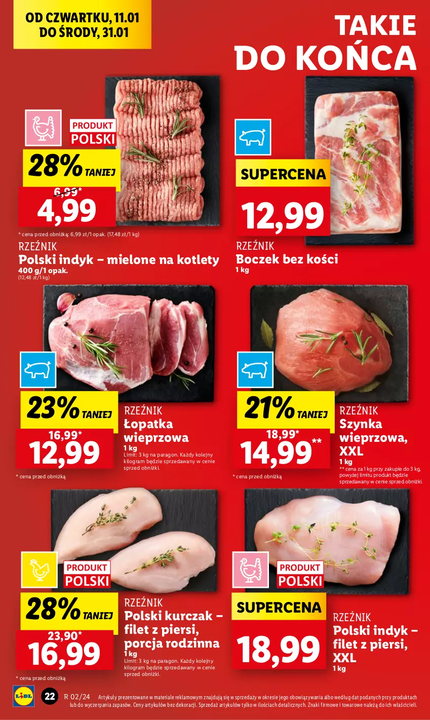 Gazetka promocyjna Lidl - GAZETKA - ważna 11.01 do 13.01.2024 - strona 24 - produkty: Boczek, Boczek bez kości, Gra, Kotlet, Kurczak, Olej, Por, Szynka, Szynka wieprzowa