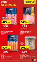 Gazetka promocyjna Lidl - GAZETKA - Gazetka - ważna od 13.01 do 13.01.2024 - strona 25 - produkty: Polędwica, Ser, Parówki, Szynka konserwowa, Szynka, PIKOK, Smalec