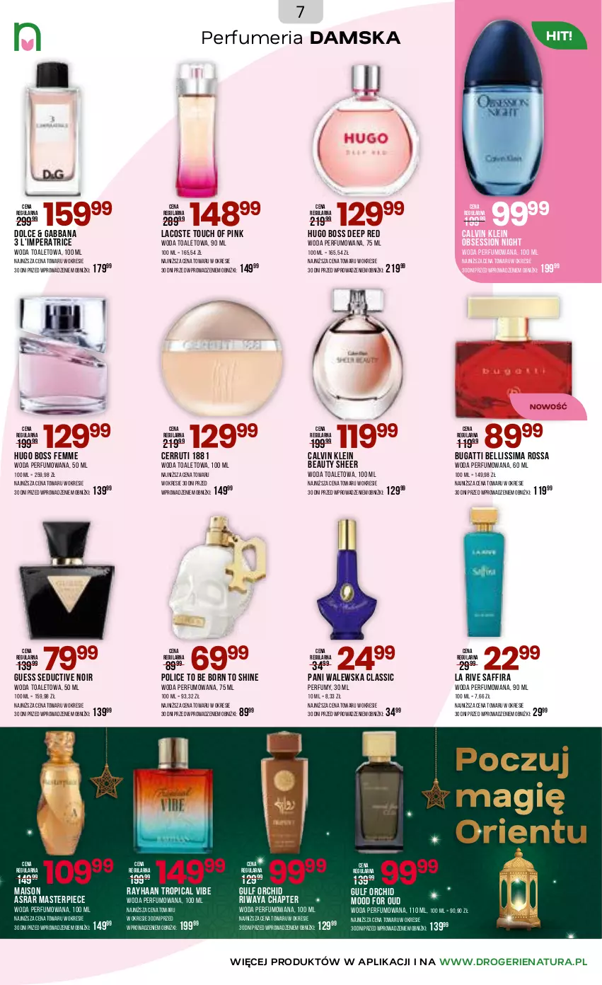 Gazetka promocyjna Drogerie Natura - Gazetka Drogerie Natura - ważna 17.04 do 05.05.2026 - strona 7 - produkty: Bell, Calvin Klein, Cerruti, Hugo Boss, La Rive, Lacoste, Perfum, Piec, SESSIO, Tropical, Woda, Woda perfumowana, Woda toaletowa