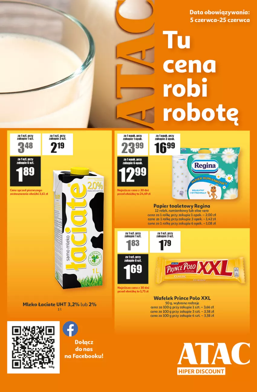 Gazetka promocyjna Auchan - ATAC Hiper Discount by - ważna 05.06 do 25.06.2025 - strona 1 - produkty: Aloe vera, Gin, Papier, Papier toaletowy, Prince Polo, Rum, Wafelek