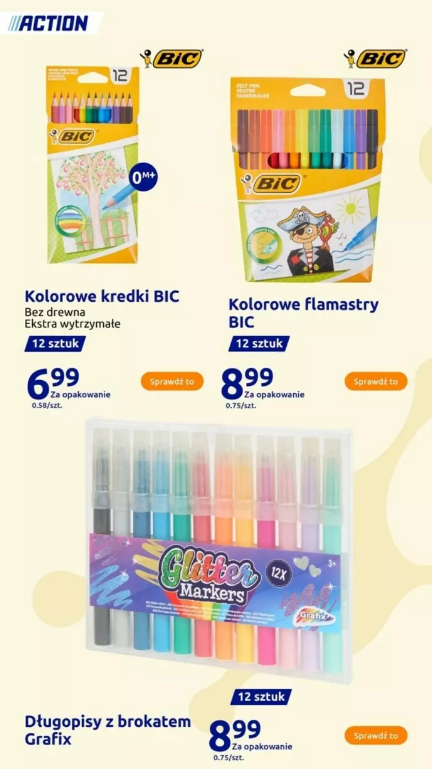 Gazetka promocyjna Action - ważna 20.11 do 26.11.2024 - strona 101 - produkty: BIC, Długopis, Flamastry, Gra