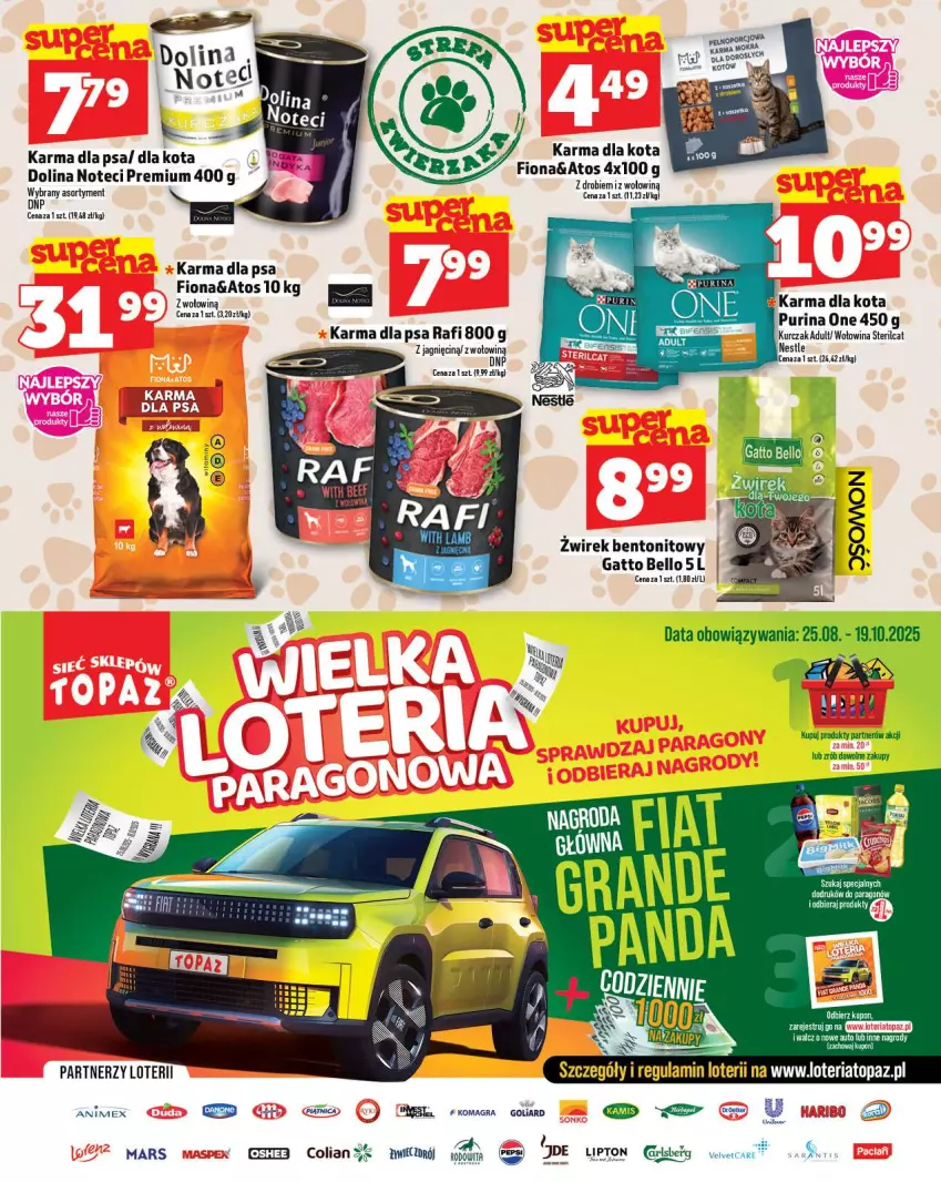 Gazetka promocyjna Topaz - Gazetka - ważna 04.09 do 10.09.2025 - strona 21 - produkty: Bell, Goliard, Gra, Haribo, Kurczak, Lipton, Mars, Oshee, Pur, Purina, Wołowina