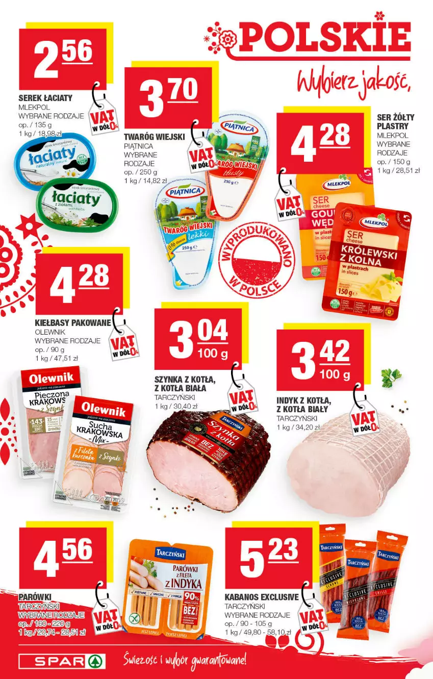 Gazetka promocyjna Spar - Spar - ważna 30.01 do 12.02.2022 - strona 2 - produkty: Kabanos, Olewnik, Parówki, Piątnica, Piec, Ser, Serek, Szynka, Tarczyński, Twaróg