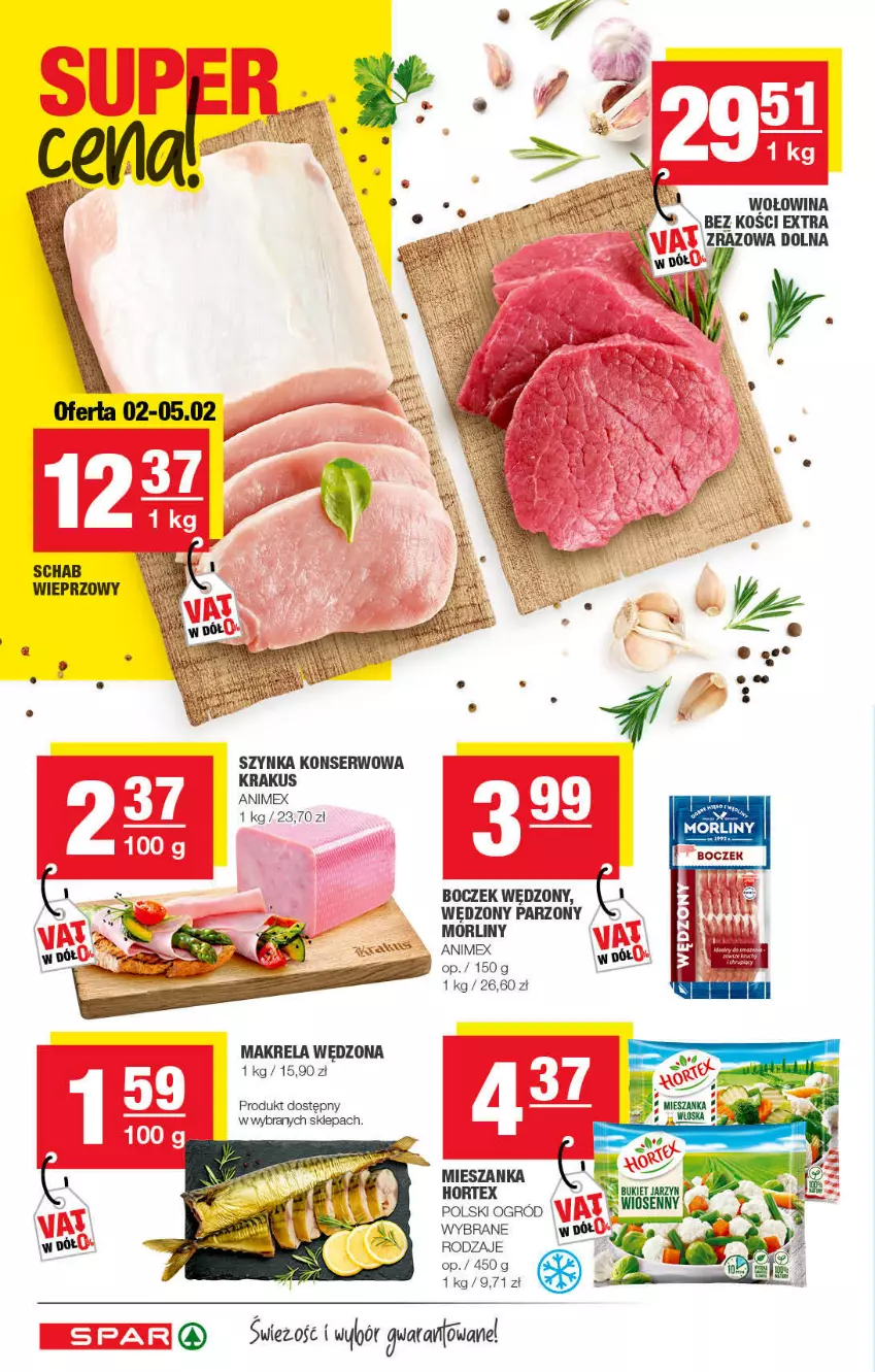 Gazetka promocyjna Spar - Spar - ważna 30.01 do 12.02.2022 - strona 6 - produkty: Boczek, Krakus, Morliny, Ogród, Ser, Szynka, Szynka konserwowa, Wołowina