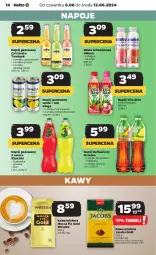 Gazetka promocyjna Netto - Od Czwartku - Gazetka - ważna od 12.06 do 12.06.2024 - strona 14 - produkty: Sok, Hibiskus, Cytryny, Kawa mielona, Kawa, Kiwi, Napoje, Gruszki, Napój gazowany, Tymbark, Owoce, Mocca Fix Gold, Jacobs, Woseba, Woda, Napój, Fa