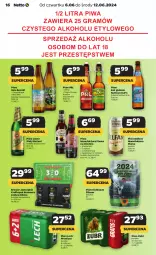 Gazetka promocyjna Netto - Od Czwartku - Gazetka - ważna od 12.06 do 12.06.2024 - strona 16 - produkty: Piwa, Piwo, Top, Ser, Gry, Gra, BIC, Piwo jasne, Lech Premium, Imbir, Fa