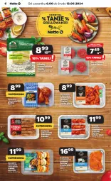 Gazetka promocyjna Netto - Od Czwartku - Gazetka - ważna od 12.06 do 12.06.2024 - strona 6 - produkty: Kurczak, Sok, Sokołów, Burger, Skrzydełka z kurczaka, Morliny, Boczek, Grill, Podudzie z kurczaka