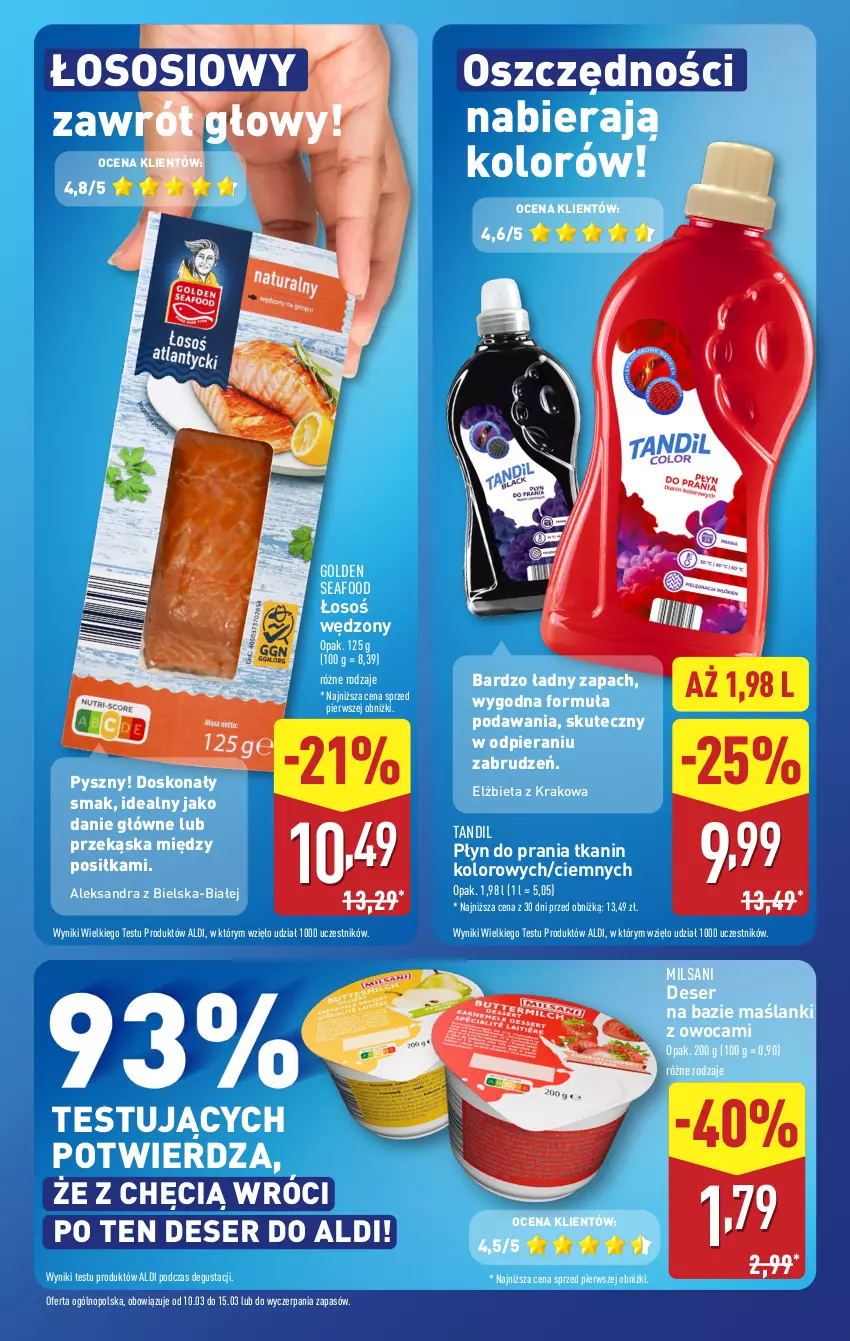 Gazetka promocyjna Aldi - Pełna oferta - ważna 10.03 do 15.03.2025 - strona 19 - produkty: Bielska, Deser, Golden Seafood, Lanki, Płyn do prania, Ser, Sos