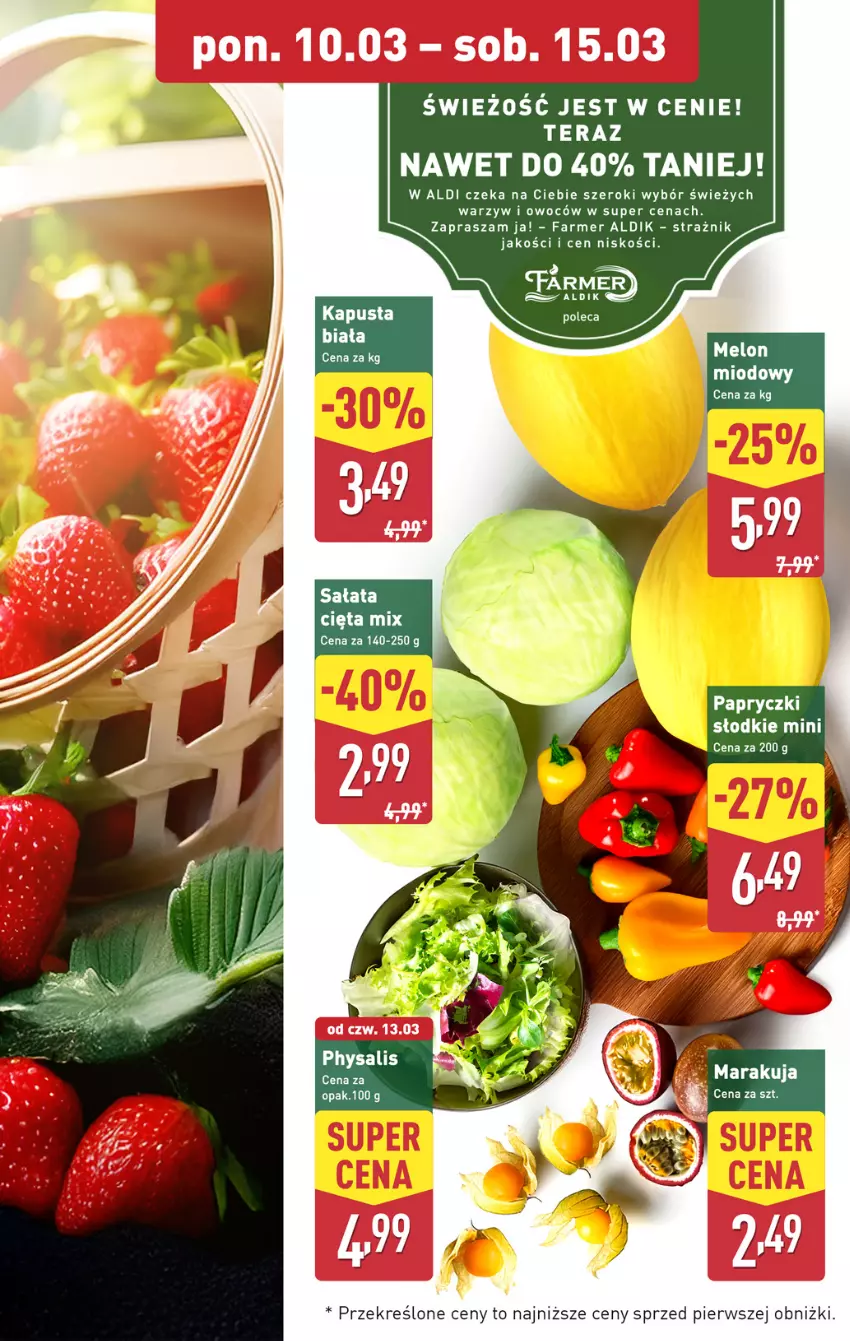 Gazetka promocyjna Aldi - Pełna oferta - ważna 10.03 do 15.03.2025 - strona 5 - produkty: Fa, Melon, Sałat, Tera