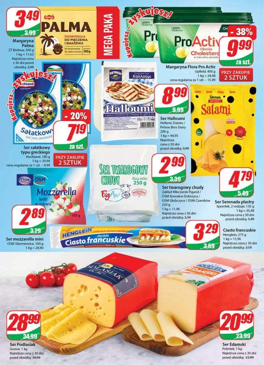 Gazetka promocyjna Dino - G27 - ważna 05.07 do 11.07.2023 - strona 14 - produkty: Ciasto francuskie, Edam, Flora, Margaryna, Palma, Polmiek, Ser