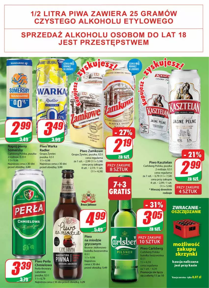 Gazetka promocyjna Dino - G27 - ważna 05.07 do 11.07.2023 - strona 16 - produkty: Carlsberg, Fa, Kasztelan, Piwo, Radler