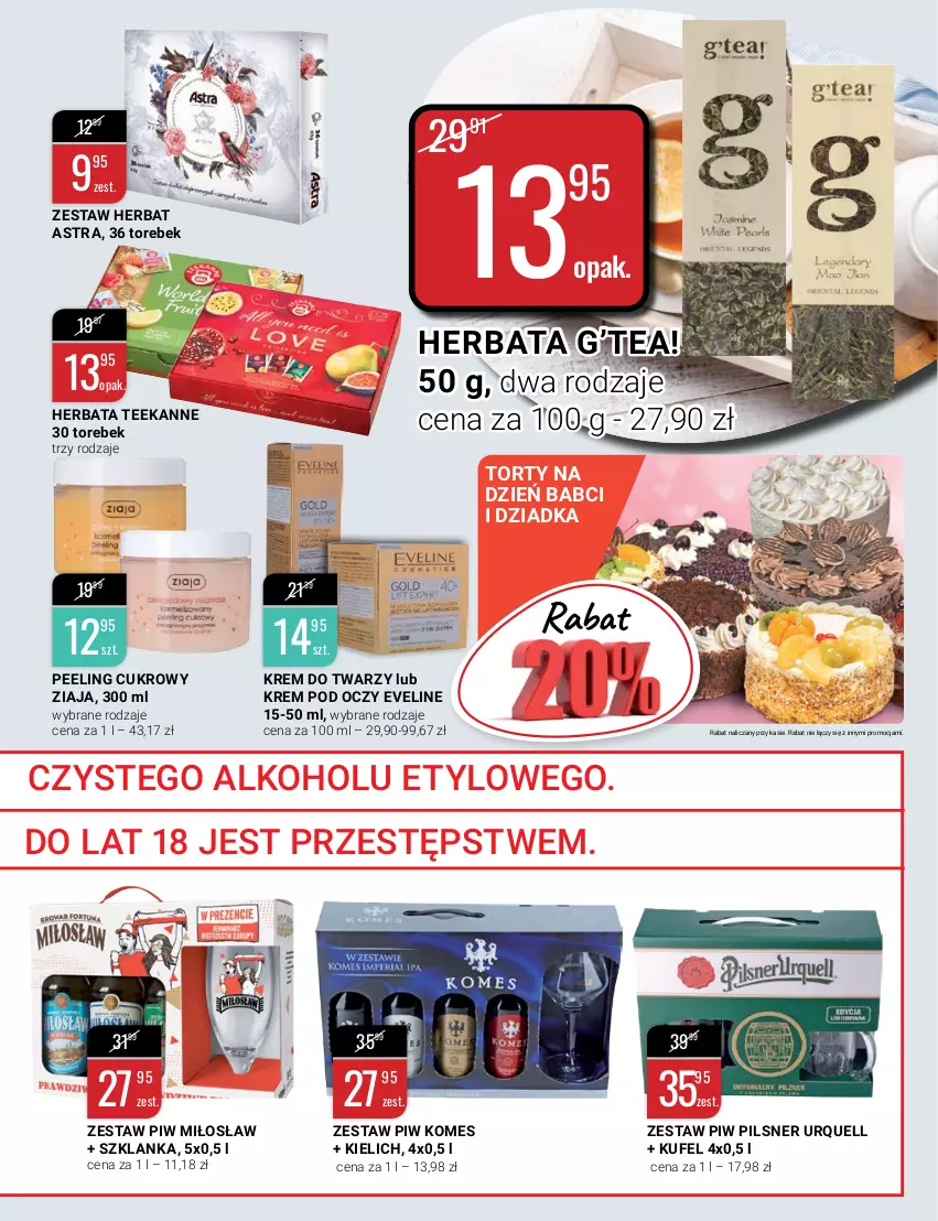 Gazetka promocyjna Bi1 - Stawiamy na wagę - ważna 19.01 do 25.01.2022 - strona 3 - produkty: Eveline, Herbata, Krem do twarzy, Krem pod oczy, Peeling, Pilsner Urquell, Szklanka, Teekanne, Ziaja