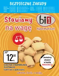 Gazetka promocyjna Bi1 - Stawiamy na wagę - Gazetka - ważna od 25.01 do 25.01.2022 - strona 1 - produkty: Piec, Ciastka, Mola
