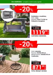 Gazetka promocyjna Merkury Market - Urządź z nami swój ogród - Gazetka - ważna od 30.04 do 30.04.2025 - strona 24 - produkty: Huśtawka, Kosz, Fotel, Ogród
