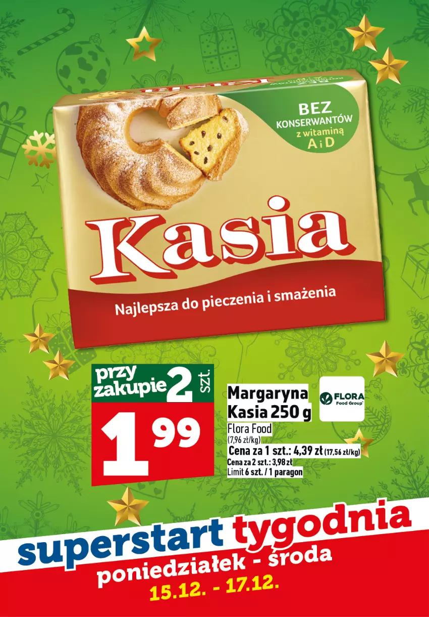 Gazetka promocyjna Topaz - Gazetka - ważna 15.12 do 17.12.2025 - strona 2 - produkty: Flora, Kasia, Margaryna