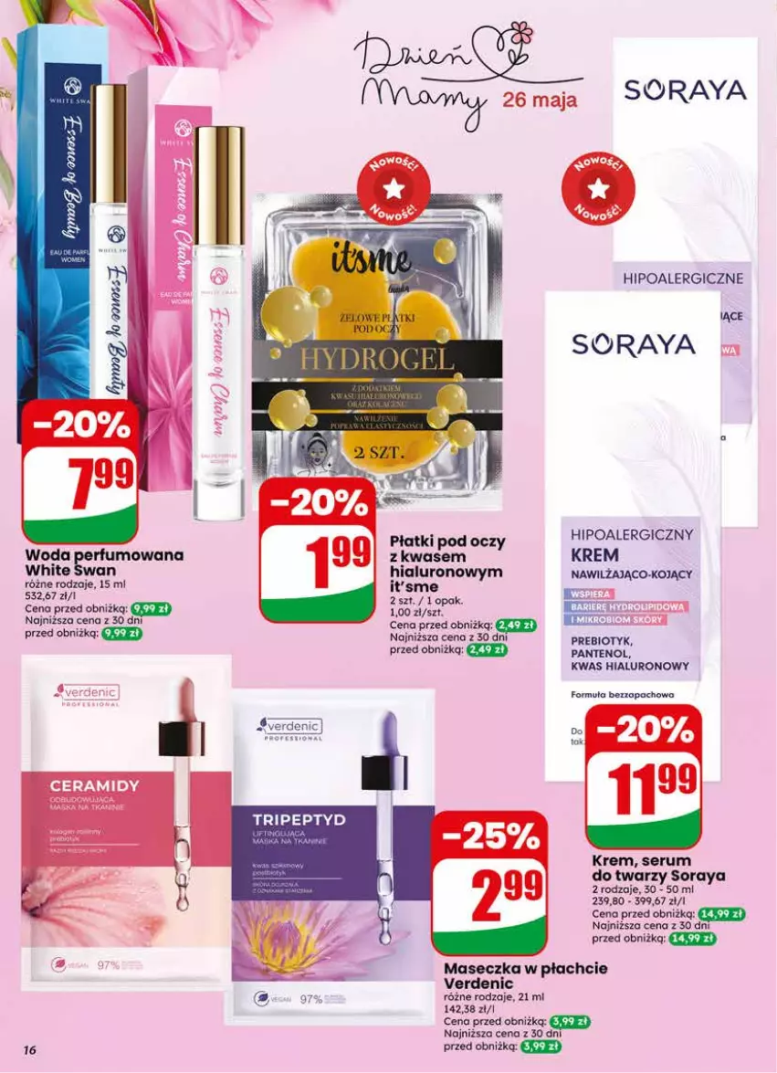 Gazetka promocyjna Dino - Gazetka 21 / 2026 - ważna 20.05 do 26.05.2026 - strona 16 - produkty: Perfum, Rum, Ser, Serum, Serum do twarzy, Woda, Woda perfumowana