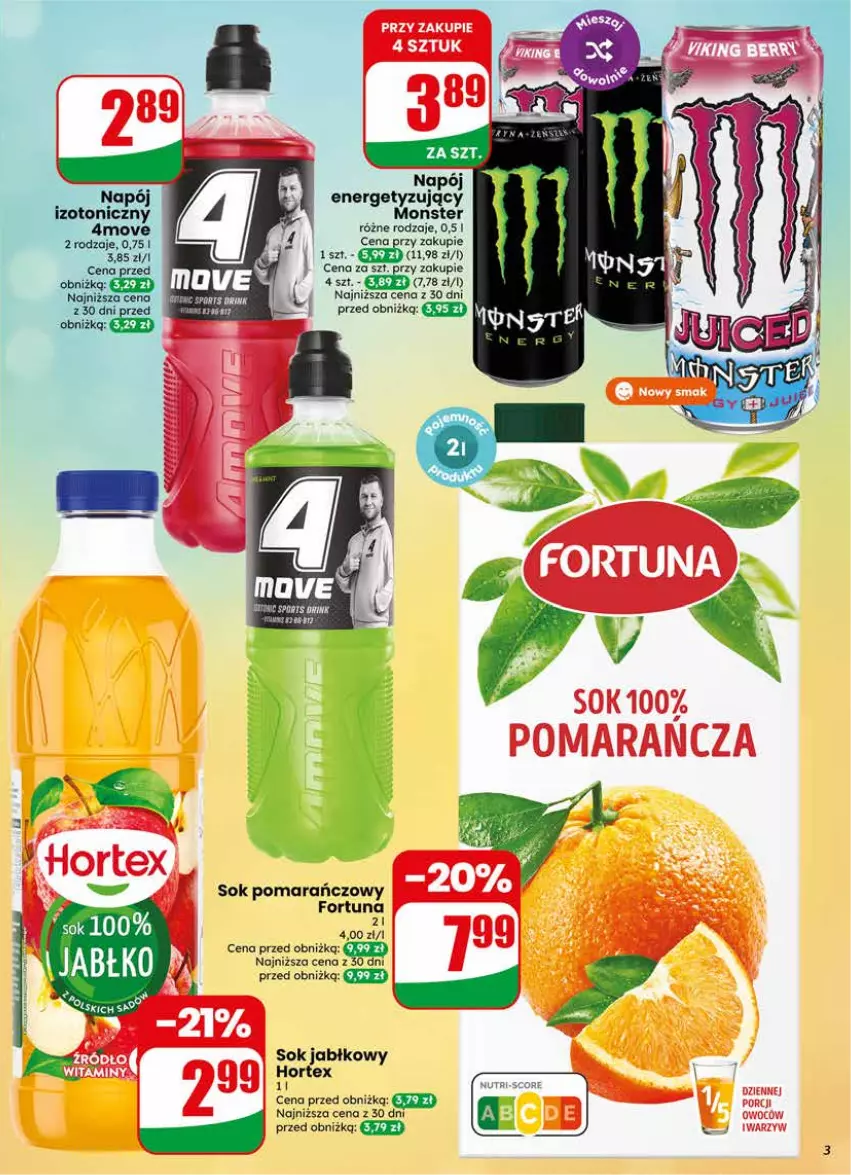 Gazetka promocyjna Dino - Gazetka 21 / 2026 - ważna 20.05 do 26.05.2026 - strona 3 - produkty: Fa, Fortuna, Hortex, Napój, Por, Sok, Sok jabłkowy, Sok pomarańczowy