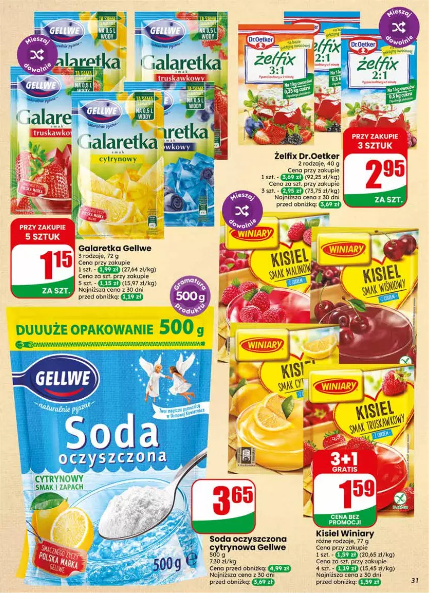 Gazetka promocyjna Dino - Gazetka 21 / 2026 - ważna 20.05 do 26.05.2026 - strona 31 - produkty: Gala, Galaretka, Kisiel, Soda oczyszczona, Winiary